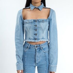 Guizio Denim Jacket in Light Blue, S